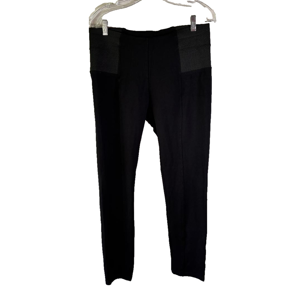 Black Activewear Pants,‎ Stretchy Waist 30" Women's